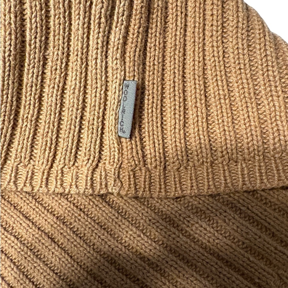 Vintage Woolrich Forest Sweater Vest L Camel Green Leaves Indi Granola Girl boho - Picture 7 of 9